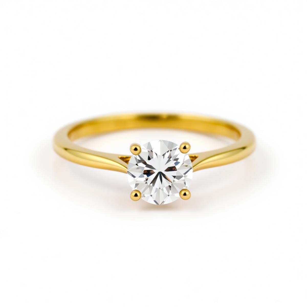 Fine ring photographed on a neutral surface